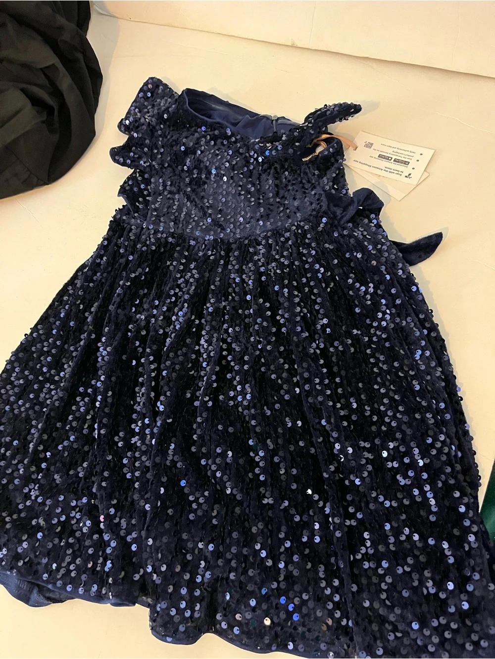 Grace Karin Navy Blue Sequin Formal Dress for Girls
